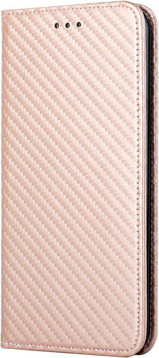 Produktbild Cover-Discount Xiaomi Poco X5 Pro - Carbon Look Flip Case Hülle rosa (Xiaomi Poco X5 Pro, Xiaomi Redmi Note 12 Pro 5G)