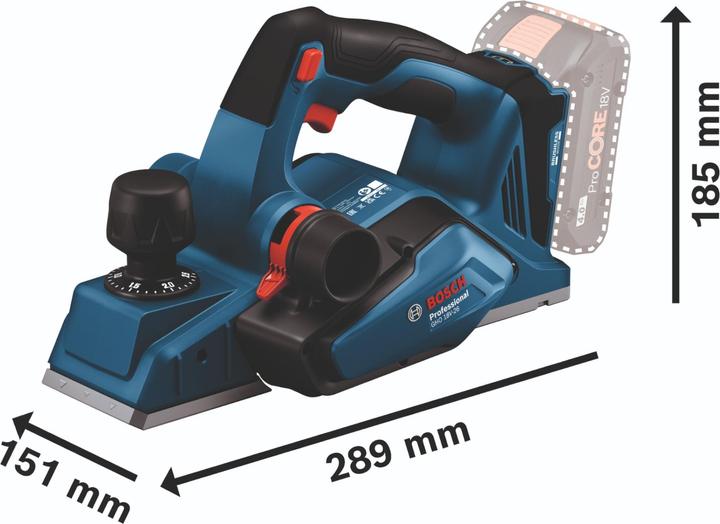 Image du produit Bosch Professional Rabot sans fil GHO 18V-26, L-BOXX 238