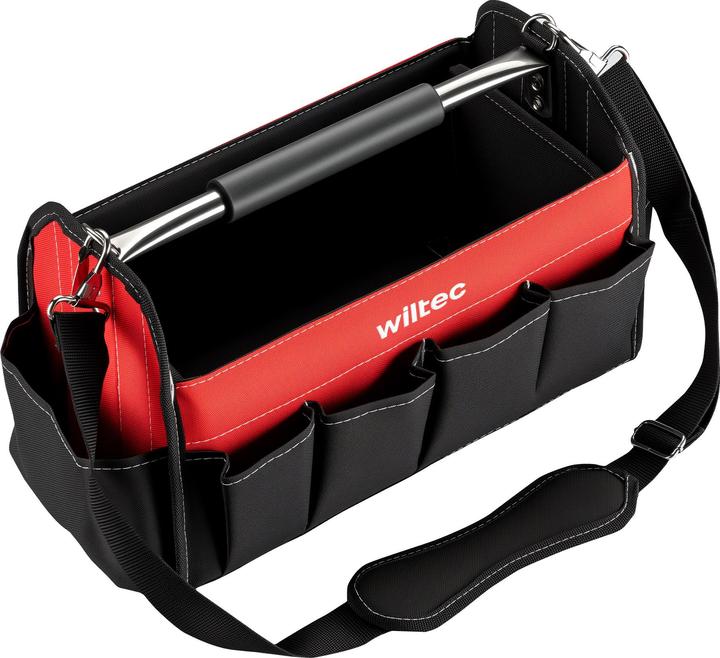 Produktbild Wiltec Werkzeugtasche 41x19x25,5cm Arbeitstasche 14 Fächer Werkzeug Tasche Gurt