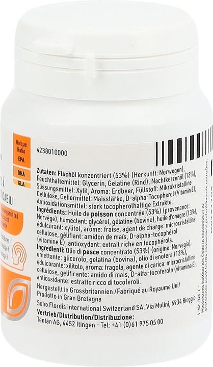 Valeurs nutritives et ingrédients Equazen IQ Equazen Kaukapseln/Capsules à mâcher/Capsule masticabili Ds 60 Stk (60 pièce(s), Capsules, 75 g)