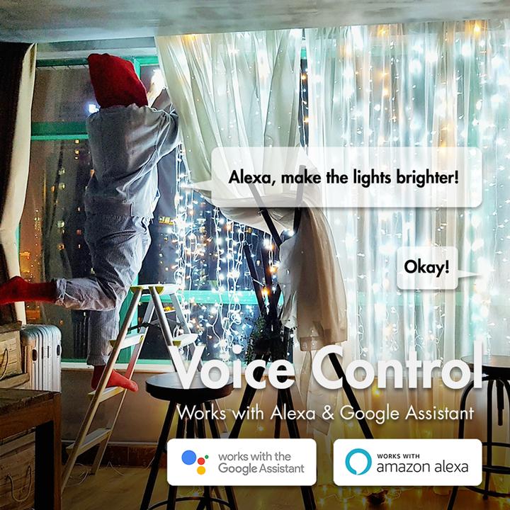Produktbild LogiLink Wi-Fi Smart RGB-Lichterkette mit Fernbedienung, Tuya kompatibel, 5 m (5 m)