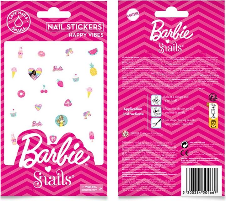 Actual product image Snails Nail stickers Barbie Music (MQ10)