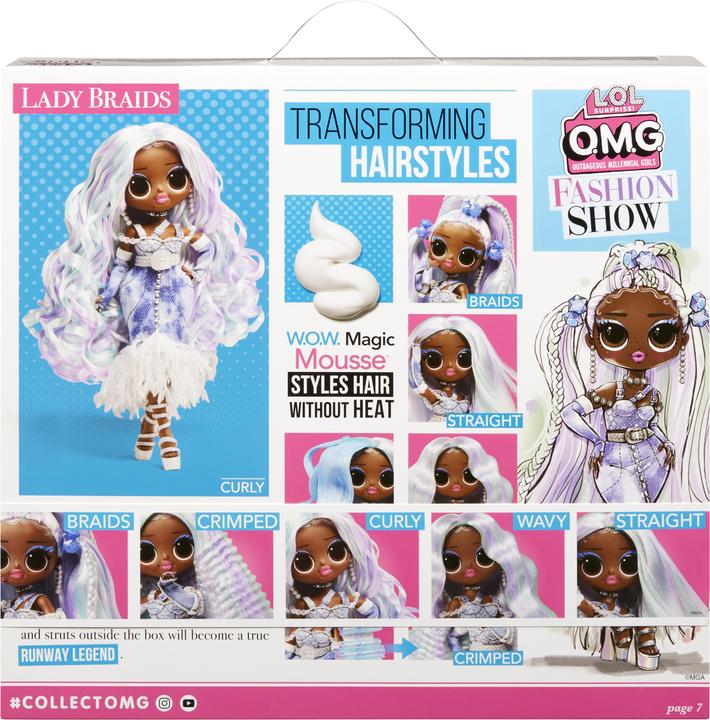 Actual product image L.O.L. Surprise! Surprise OMG Fashion Show Hair Lady Braids