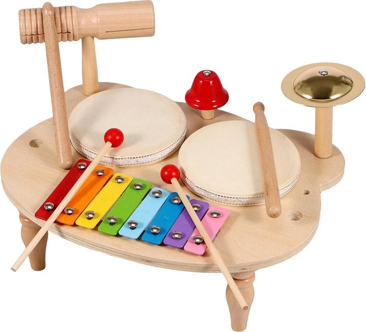 Activity Board Wooden music toy for children, multifunctional music drum table, early education