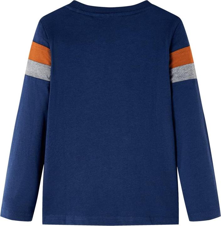 Immagine prodotto VidaXL Camicia da bambino a maniche lunghe blu navy 128,Materiale: 100 (128)