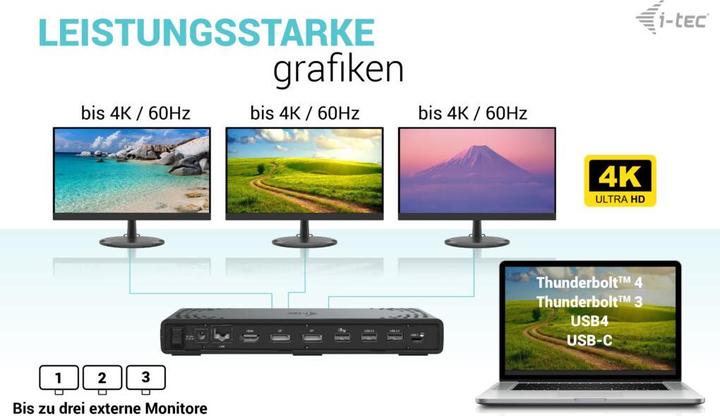 Produktbild i-tec USB-C Triple Display Docking (USB-C, 7 Ports)