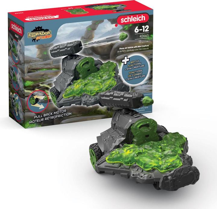 Image du produit Schleich Véhicule à réaction en pierre avec Mini Cretaure