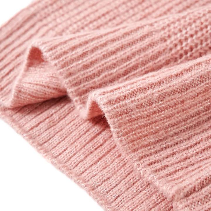 Actual product image VidaXL Children's jumper waistcoat knitted light pink 140,Material: 67 (140)