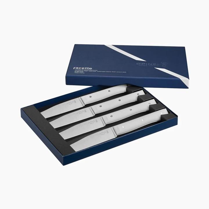 Image du produit Opinel Facette blanche, lisse, boîte de 4 (4 pièce(s), Couteau)