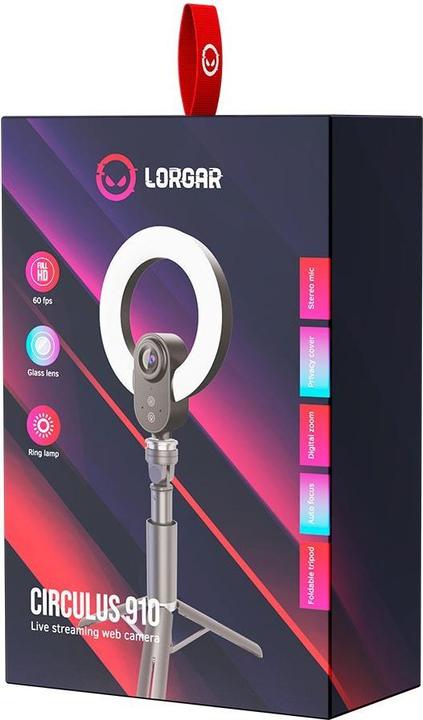 Actual product image Lorgar Webcam Circulus 910 Ring light/5MP/60fps/Auto focus retail (5 Mpx)