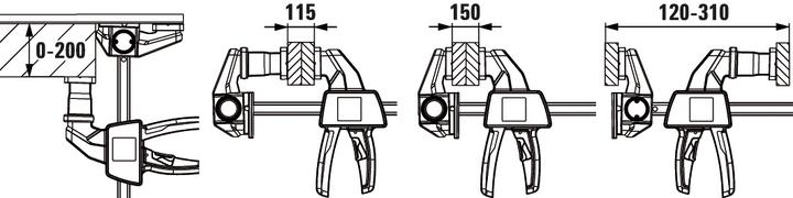 Image du produit Bessey Jeu de pinces de table EZR15 6 (150 mm)
