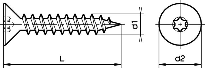 Image du produit Astrein Vis pour panneaux agglomérés Anton (200 Vis par pièce)