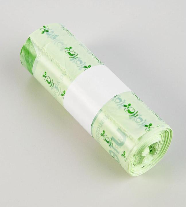 Actual product image Deiss Bin liners BIOLINE 43 x 50 cm (w x h) 20l ecovio natural 50 pcs./pack. (50 x, 20 l)
