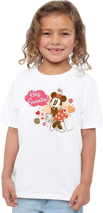 Actual product image Disney Childrens/Kids Hey Sweetie! Minnie Mouse Vintage Valentine's Day T-Shirt (104)