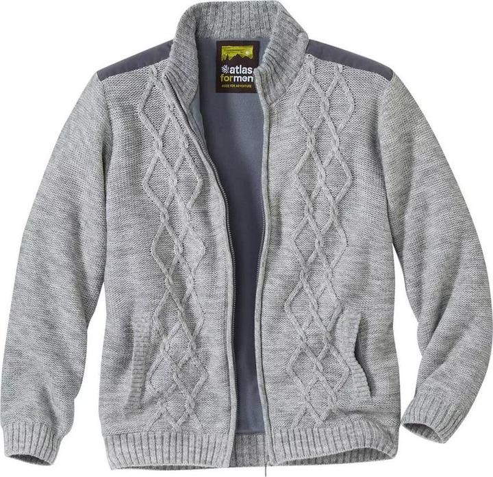 Produktbild Atlas For Men Gestrickte Jacke mit Fleecefutter (L)
