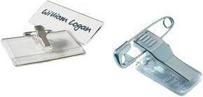 Actual product image Durable Acrylic nameplates with combination clip