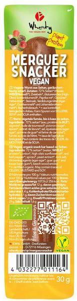 Wheaty Snacker de merguez VEGAN Bio (30 g)