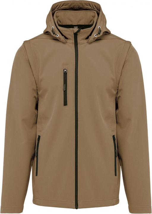 Produktbild Kariban Wasserdichte 3-lagige Jacke mit Kapuze und abnehmbaren Ärmeln in Übergrösse (L)