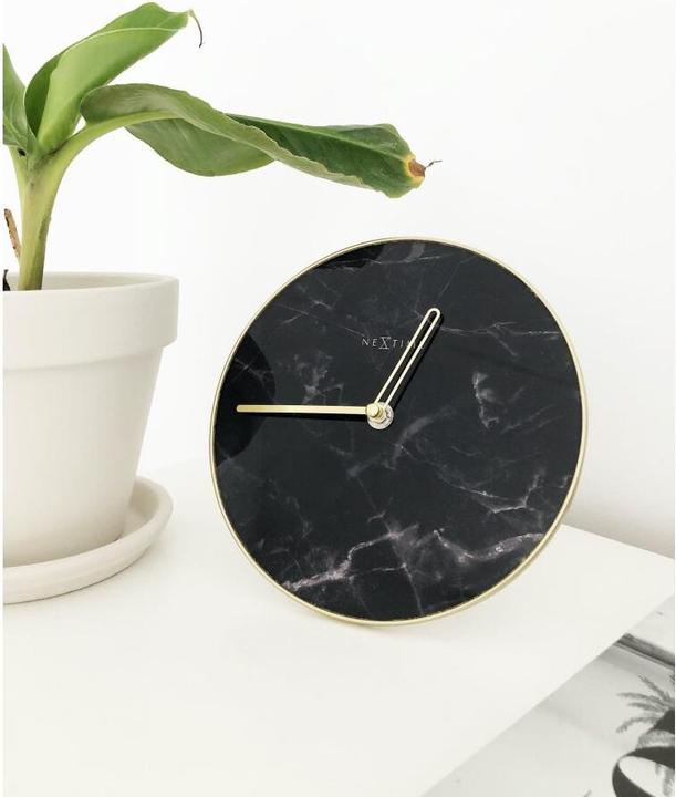 Immagine prodotto Nextime Orologio da tavolo in marmo Ø 20 cm nero (20 cm)