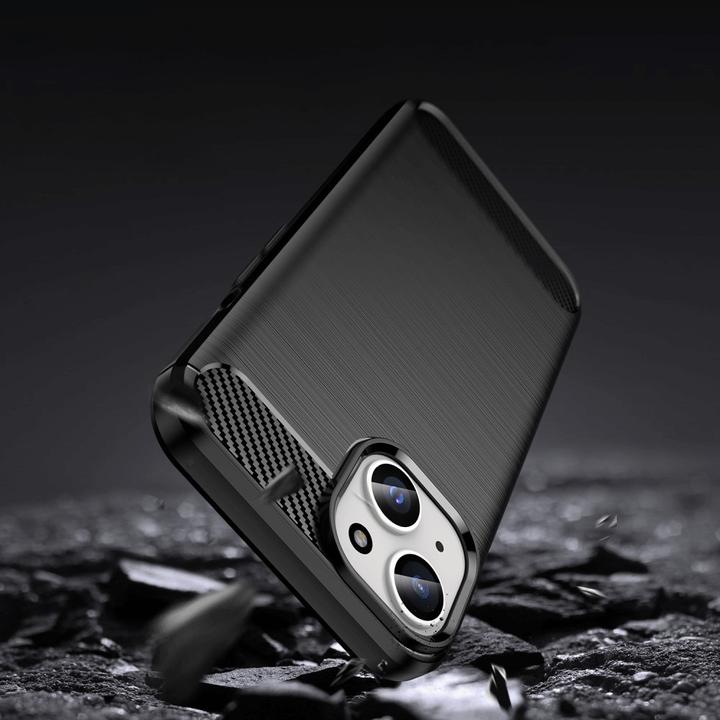 Immagine prodotto Cover-Discount iPhone 15 Plus - Custodia Metal Carbon Look nera (Apple iPhone 15 Plus)