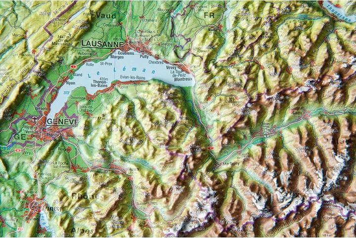 Produktbild 3D Reliefkarte Schweiz