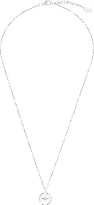 Produktbild S.Oliver Halsschmuck für Damen, 925 Sterling Silber, Zirkonia synth., Perlmutt | Stern (925er Silber, 42 - 45 cm)