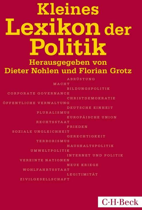 Produktbild Kleines Lexikon der Politik (Deutsch, Dieter Nohlen, Florian Grotz, 2015)