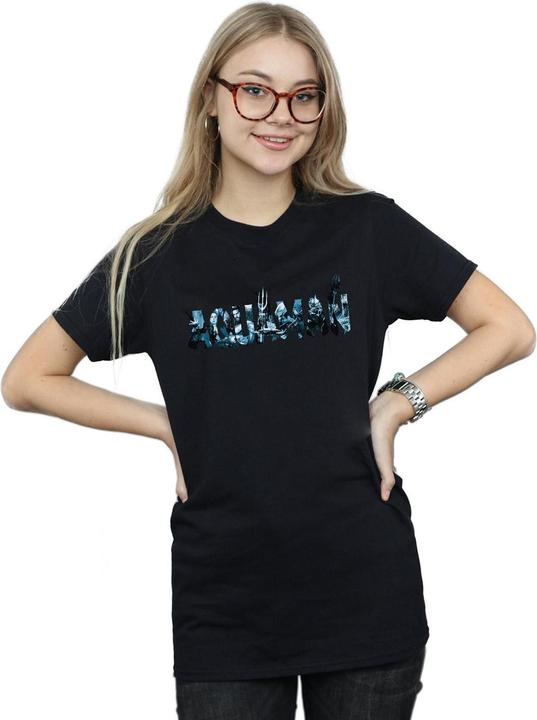 Immagine prodotto Aquaman Text Logo Maglietta Ampia Donna (XL)