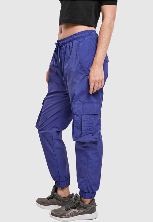 Actual product image Urban Classics Ladies High Waist Crinkle Nylon Cargo Pants (XS)