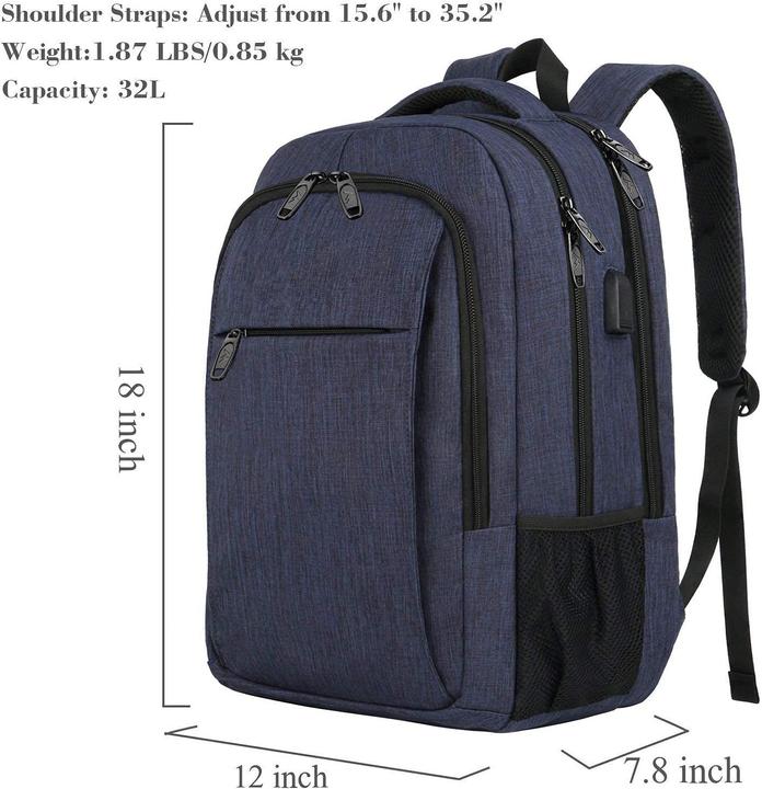 Produktbild Only-Bags.Store Laptop-Rucksack 15,6 Zoll Schulrucksack Teenager wasserdichte Schultasche Anti-Diebstahl mit (32 l)