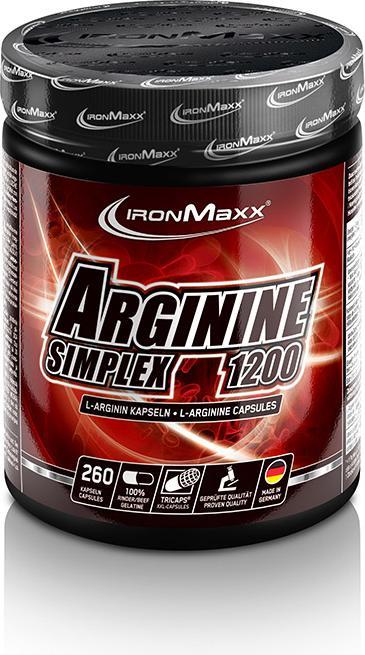 Produktbild IronMaxx Arginin Simplex 1200 (260 Stück, Kapseln, 1200 g)