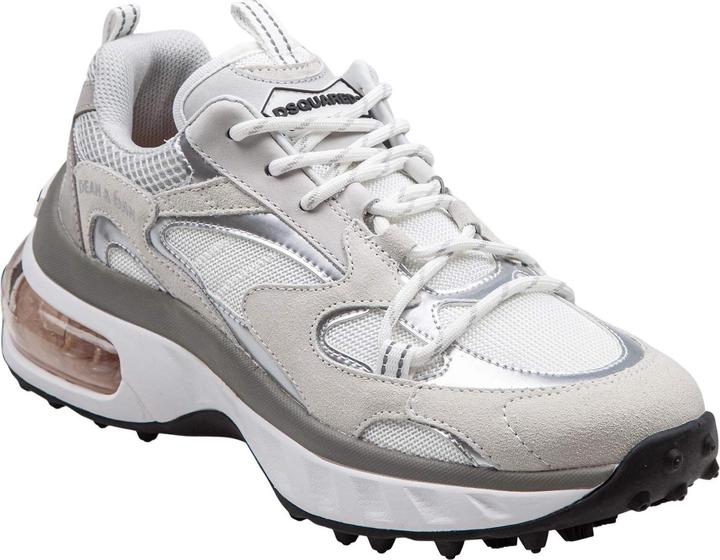Produktbild Dsquared2 bubble sneakers in leather and technical fabric color white/silver (42)