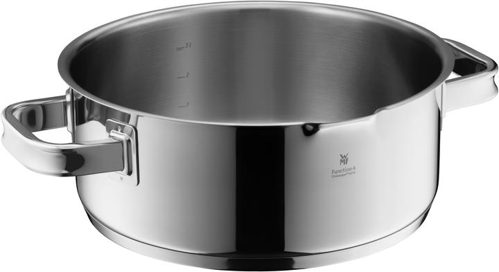 Bratentopf FUNCTION 4 Platin (24 cm, Bräter + Schmortopf, Edelstahl)