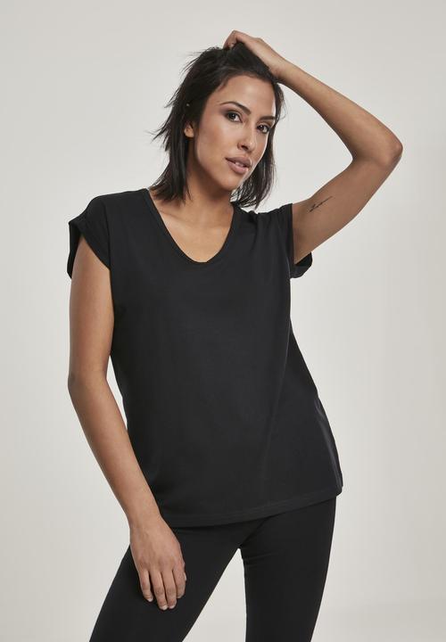 Actual product image Urban Classics Ladies Round V-Neck Extended Shoulder Tee (XL)