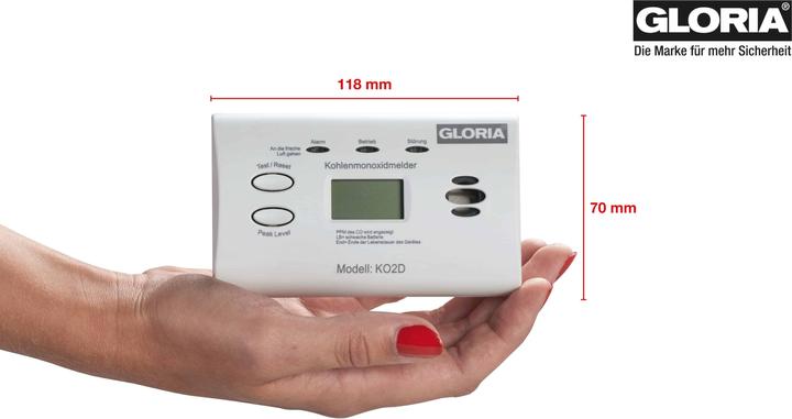 Produktbild Gloria Haus und Garten 002518.0571 Kohlenmonoxid-Melder batteriebetrieben detektiert Kohlenmonoxid
