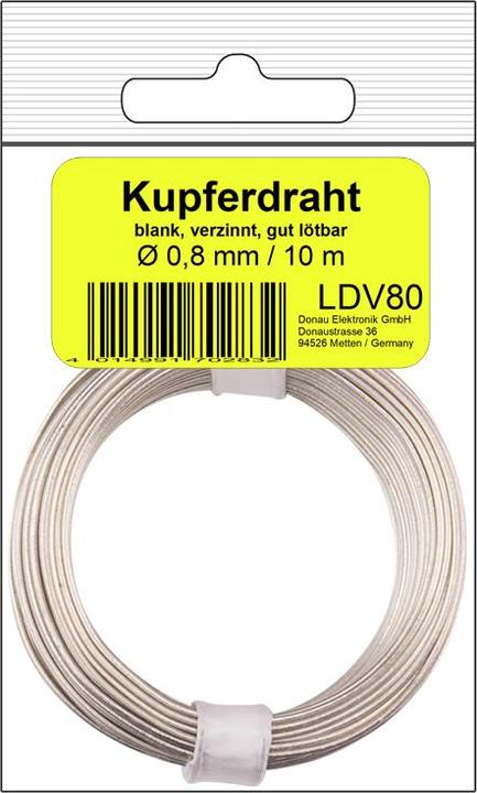 Productafbeelding Donau Koperdraad blank vertind 0,8 mm 10 M (10 m)