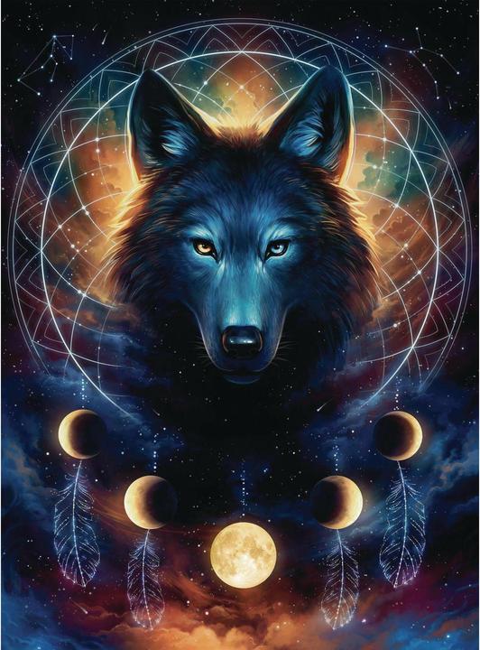 Actual product image Ravensburger Shining Wolf (500 pieces)