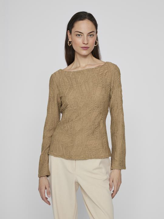Actual product image Vila Boat-neck top with long sleeves (L)