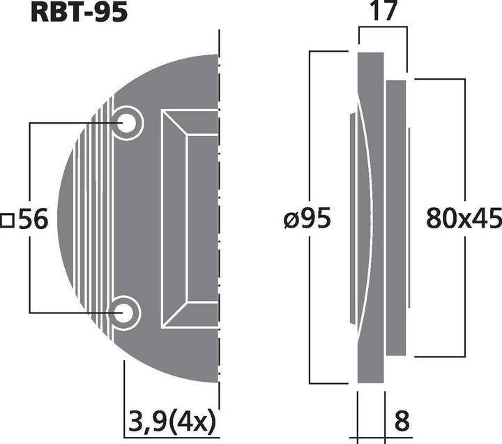 Actual product image Monacor Ribbon tweeter (1 pcs.)