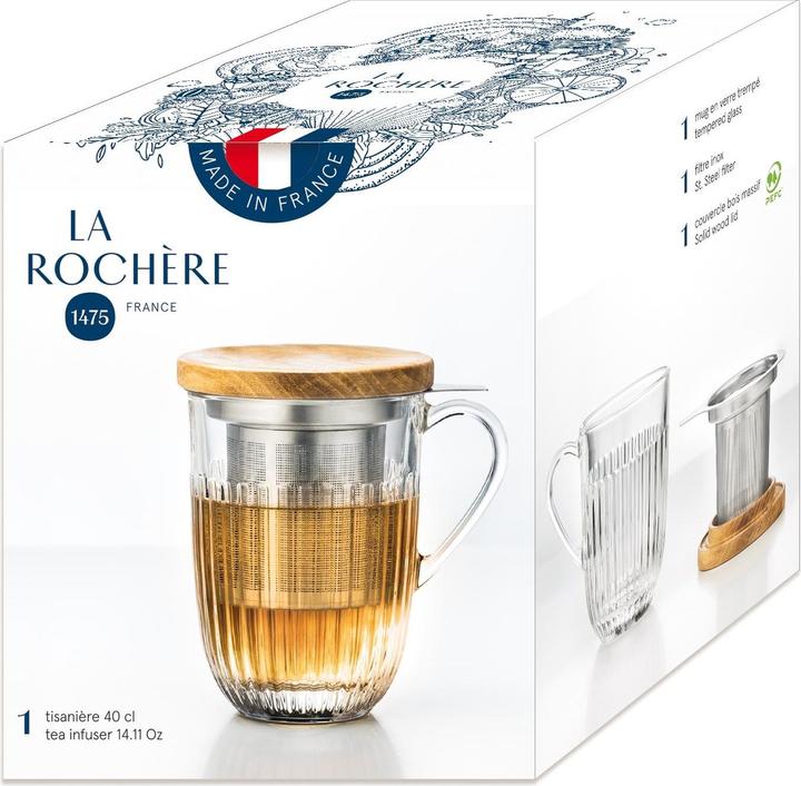Immagine prodotto La Rochère Bicchiere da tè con filtro da tè OUESSANT (360 ml, 1 x)