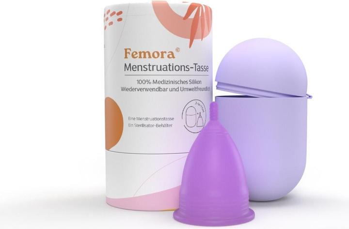Actual product image Femora Menstrual cup + steriliser Period cup Menstrual cup (XS)