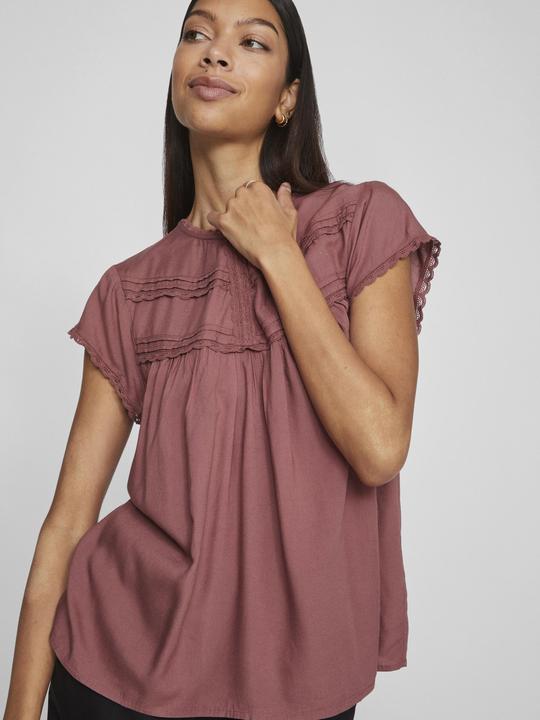 Actual product image Vila Detailed top with short sleeves (38)