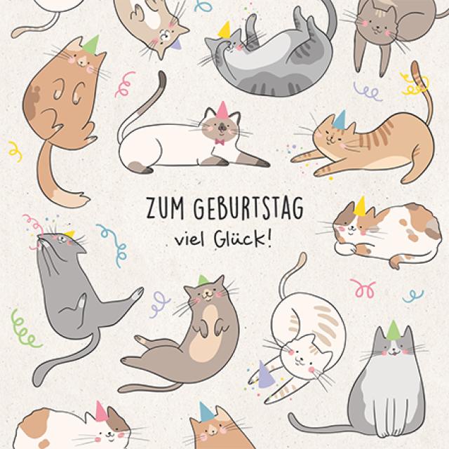 Produktbild zum Geburtstag viel Glück - Katzen - QuadrArt
