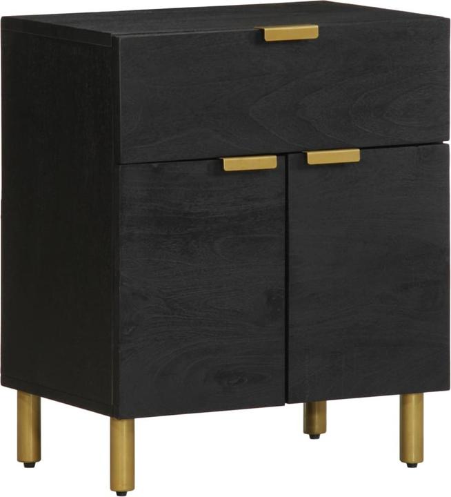 Produktbild VidaXL Nachttisch Nachtschrank Nachtkommode Nachtkonsole Schwarz Holzwerkstoff (50 x 33 x 60 cm)