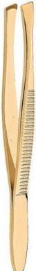 Actual product image Donegal Tweezers Cosmetshot Diagonal Gold 1092
