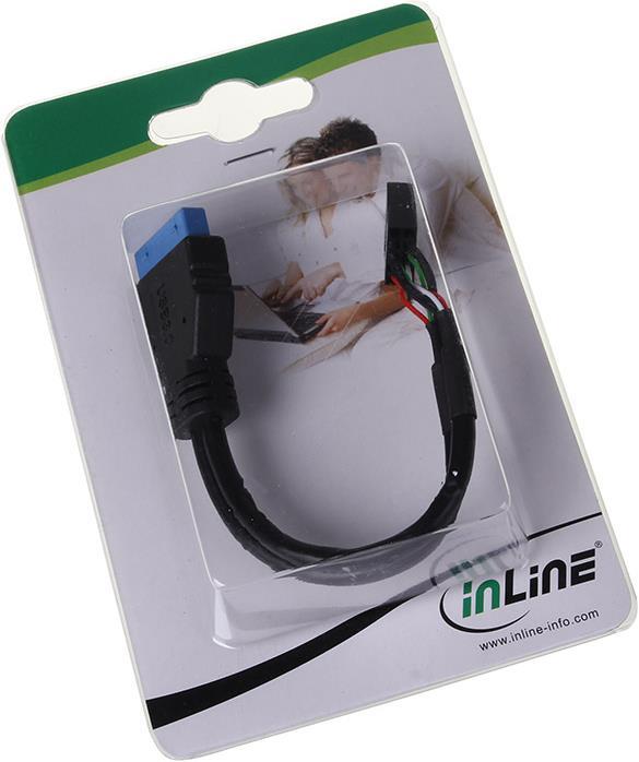 Produktbild InLine Adapter intern USB 3.0 zu intern USB 2.0 - 15 cm (0.15 m, USB 2.0)