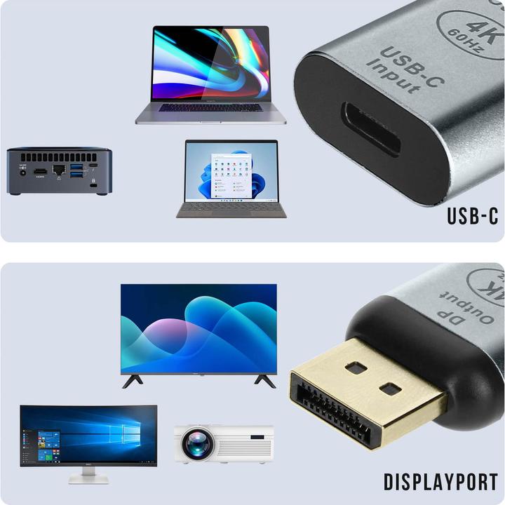 Actual product image Avizar ADA-C2DP, USB-C / DisplayPort adapter (USB-C, 4 cm)