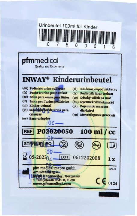 Produktbild Dr. Junghans Urinauffangbeutel für Kinder, 1 St BEU (1 x)