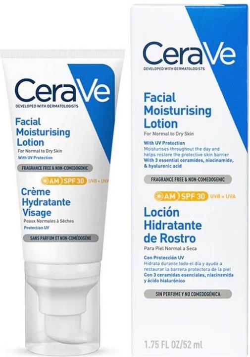 Energie-Label CeraVe Feuchtigkeitsspendende Gesichtscreme SPF30, 52 ml (52 ml, SPF 30)