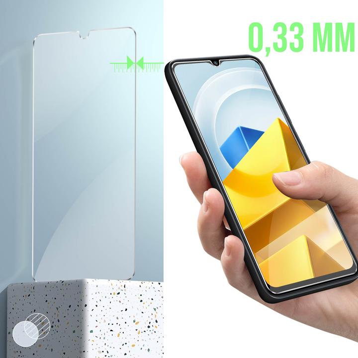 Immagine prodotto Avizar Pellicola di protezione del display in vetro di durezza 9H (1 Pezzo/i, Xiaomi Poco M5)